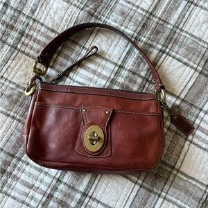 Coach Brown Leather 65th Anniversary Shoulder Bag with Gold Accents